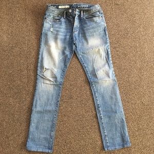 Gap Skinny fit destructed light wash jeans